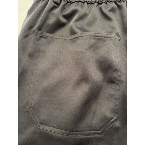 ABERCROMBIE & FITCH Womens Black Pants Size Small Taper Leg Elastic Waist Shiny - Picture 7 of 13